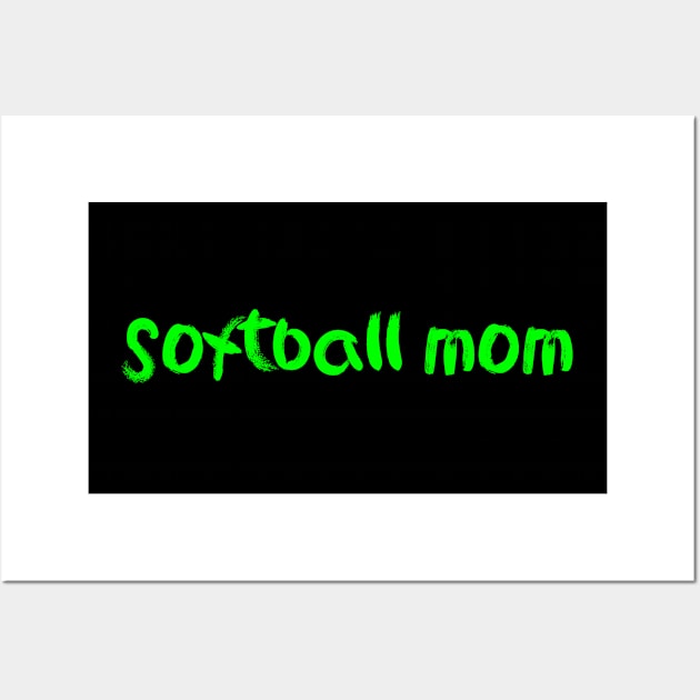 Softball mom Wall Art by Forestspirit